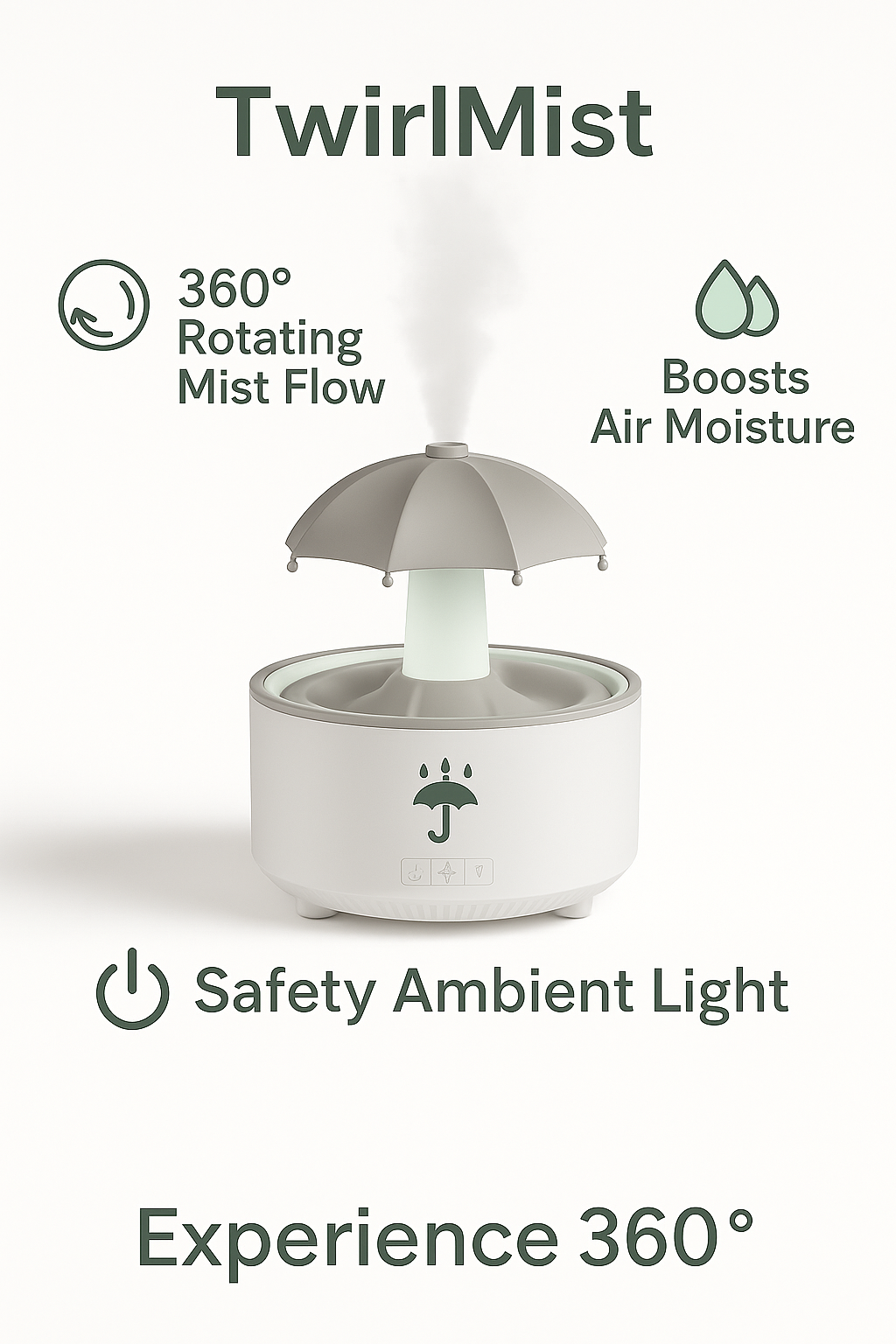 TwirlMist - Rotating Aroma Humidifier