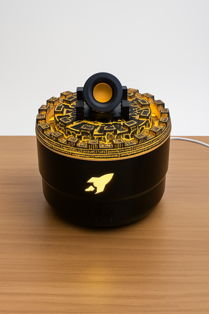 CozyFlame diffuser in cozy bedroom setting