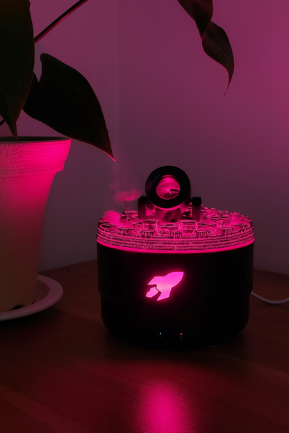 CozyFlame diffuser setup with essential oils